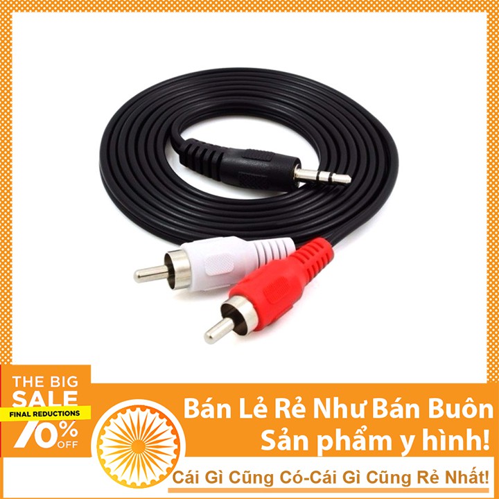 Cáp Audio 3.5 to RCA AV Audio 1.5m M/M giá rẻ