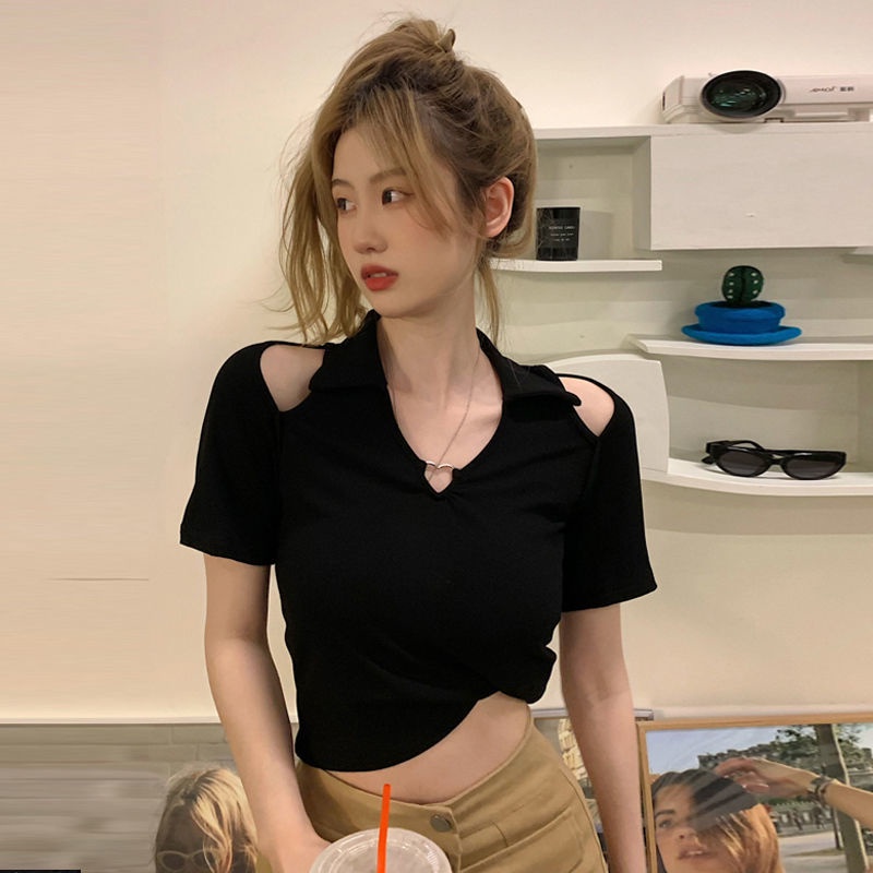 Áo thun COZOKC tay ngắn dáng ôm thời trang