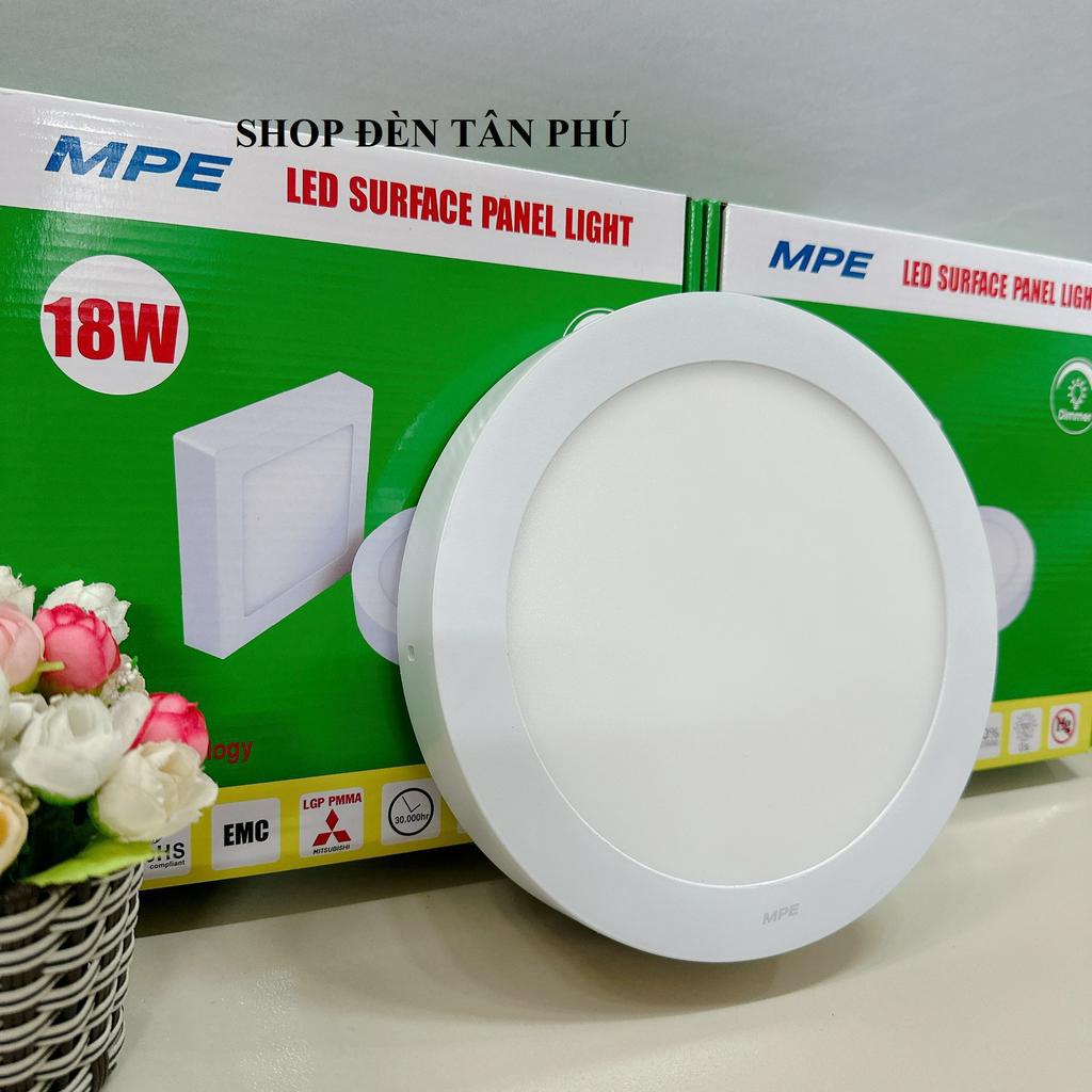 Đèn Led Panel Ốp Trần  Nổi MPE 9W 12W 18W 24W Bảo hành 24 tháng đổi mới