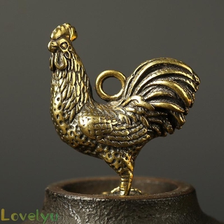 Tượng Trang Trí Để Bàn Hình Con Gà Bằng Đồng Thau Phong Cách Trung Hoa