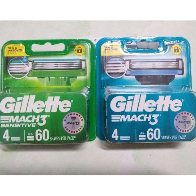 Hộp 4 Lưỡi Dao Cạo Gillette Mach 3 mẫu mới 2019