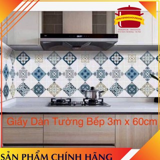 Giấy Dán Tường Bếp Quận Dài 3m x 60cm Cao Cấp Chống Dầu Mỡ và Cách Nhiệt