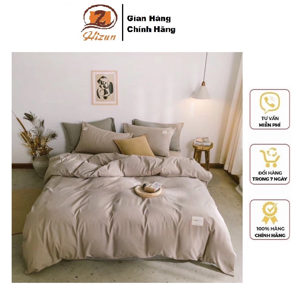 Trọn Bộ Chăn Ga Gối Cotton Tici 5 Món Vintage Hizun