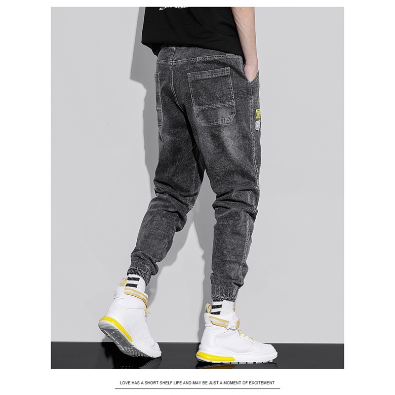 Quần Jean Ống Rộng Dài Đến Mắt Cá Chân Phong Cách Đường Phố Mới Mùa Xuân Hè Cho Nam Sinh