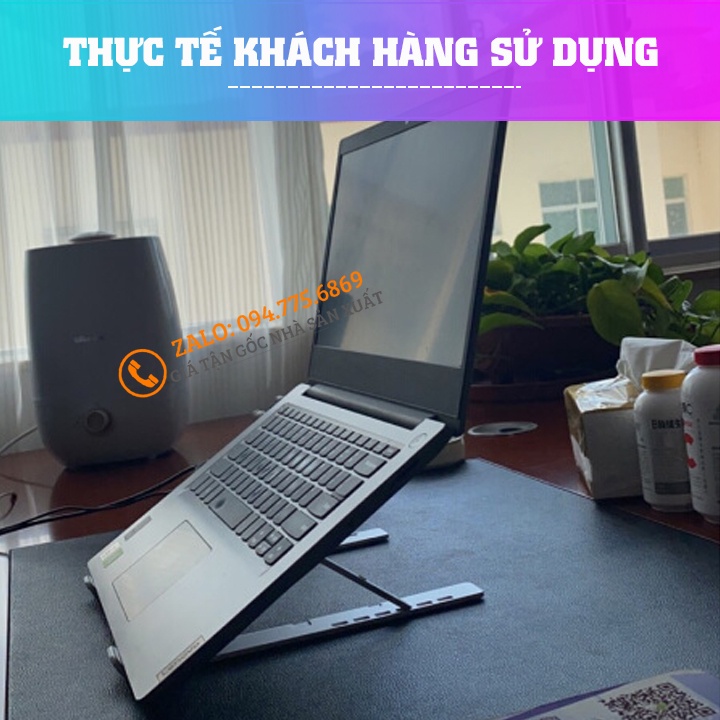 Giá đỡ laptop stand nhôm  LS501 / N3 hỗ trợ tản nhiệt - Có thể gấp gọn chỉnh độ cao - Để laptop ipad macbook surface