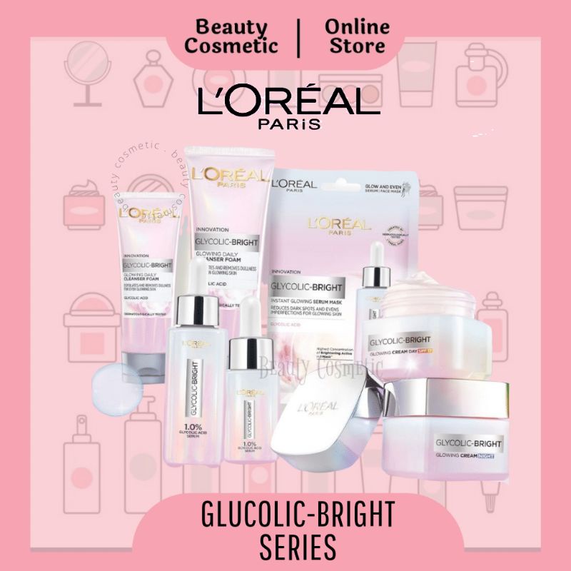 LOREAL L'OREAL Serum Glycolic Làm Sáng Da Ban Ngày Và Ban Đêm