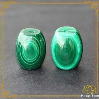 [HIẾM] Mặt Dây Chuyền Lu Thống Đá Malachite Lông Công Xanh Lục Cao Cấp - Tâm Phong Thủy