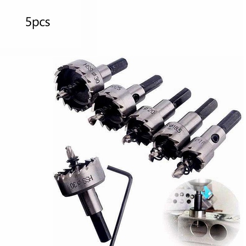 Set 5 mũi khoan ADIEEPEN HSS lỗ 16-30mm có cờ lê chuyên dụng