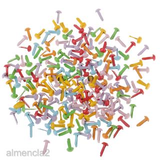 400 chiếc Chốt chia tròn bằng kim loại đầy màu sắc Brads