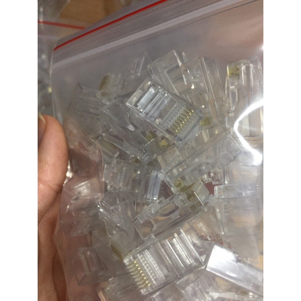 Hạt mạng RJ45 nhựa - Túi 50 hạt