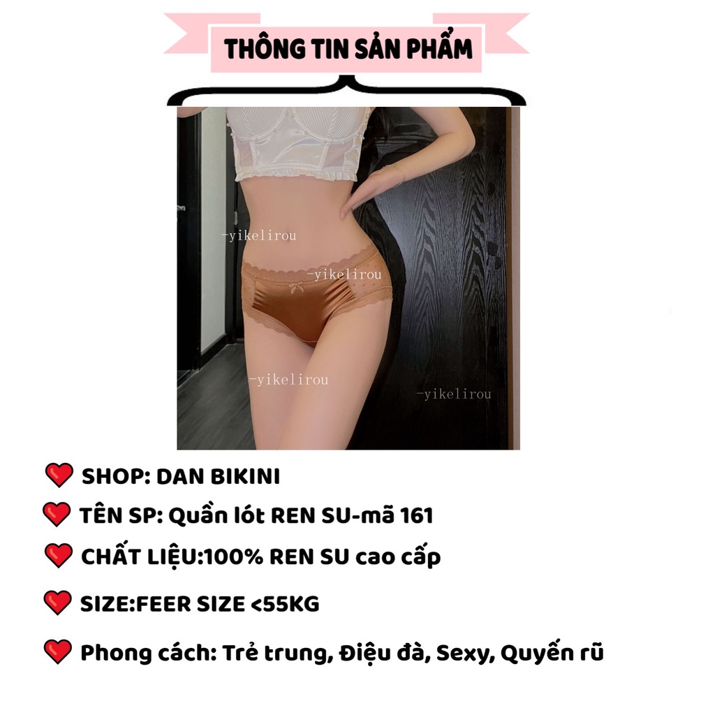 Quần Lót Nữ Ren Su thiết kế viền sóng cao cấp mềm mại thoáng mát MÃ 161