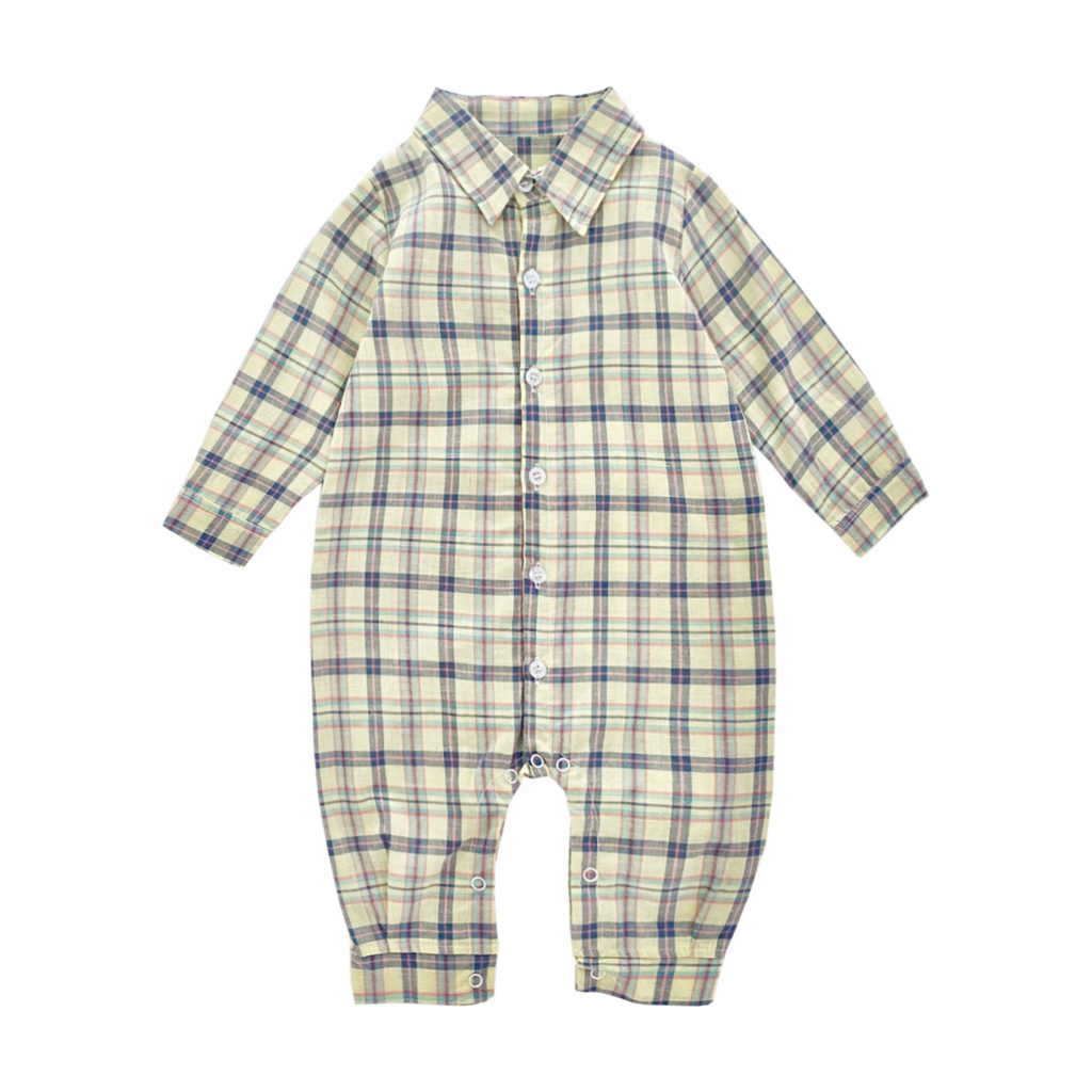 Sanlutoz Đứa bé Những cậu bé Rompers Thời trang Kẻ sọc Tay áo dài Dễ thương