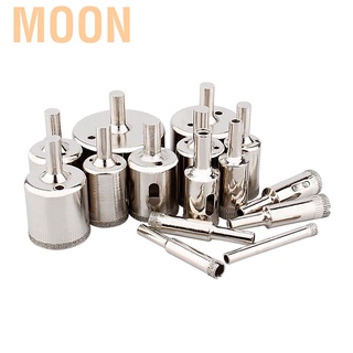 Bộ 15 mũi khoan thủy tinh mạ kim cương 6-50mm