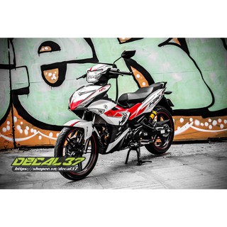 Tem Trùm Exciter 150 Cá mập trắng đỏ