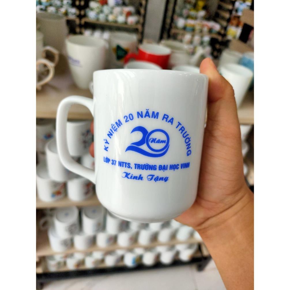 Cốc uống nước, ly uống nước,uống cà phê men sứ nhận in logo quà tặng