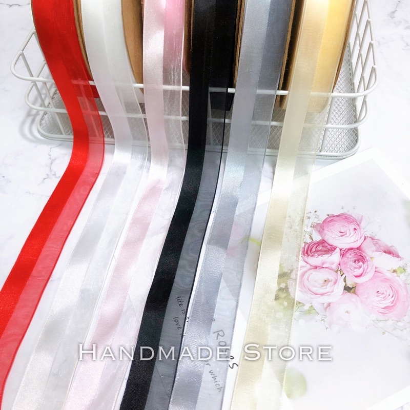 Cuộn ruy băng lụa pha voan loại đẹp