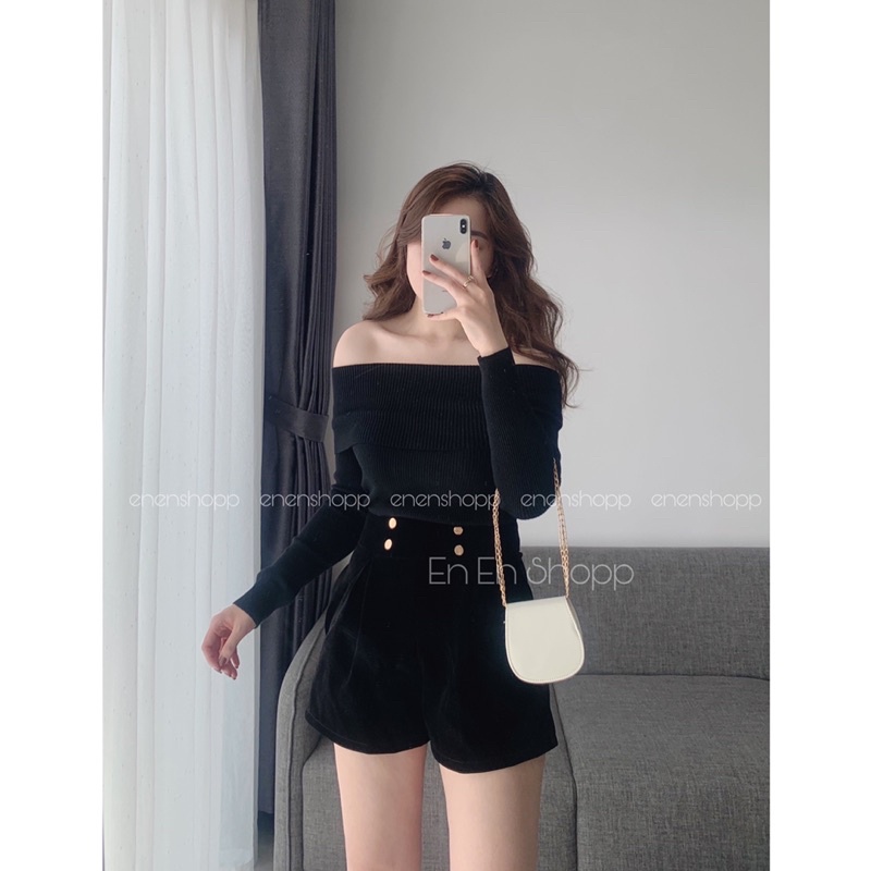[ẢNH THẬT] Áo len tăm trễ vai(A442)