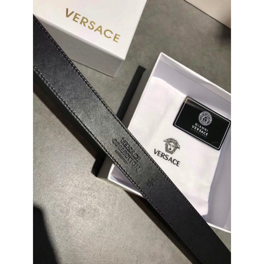 Thắt lưng versace Belt Couple Genuine Leather Luxury Waist Strap Jeans Pants Pin Buckle Waistband 329