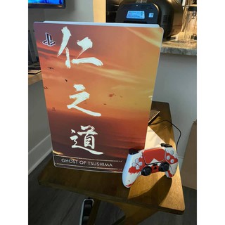 Bộ sản phẩm dán máy theo chủ đề Ghost of Tsusima skin PS5