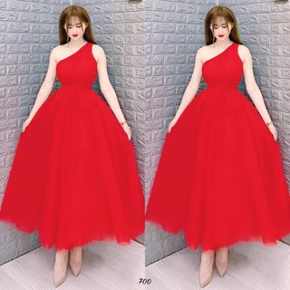 đầm lệch vai nơ eo ( feeback và video 1000%)