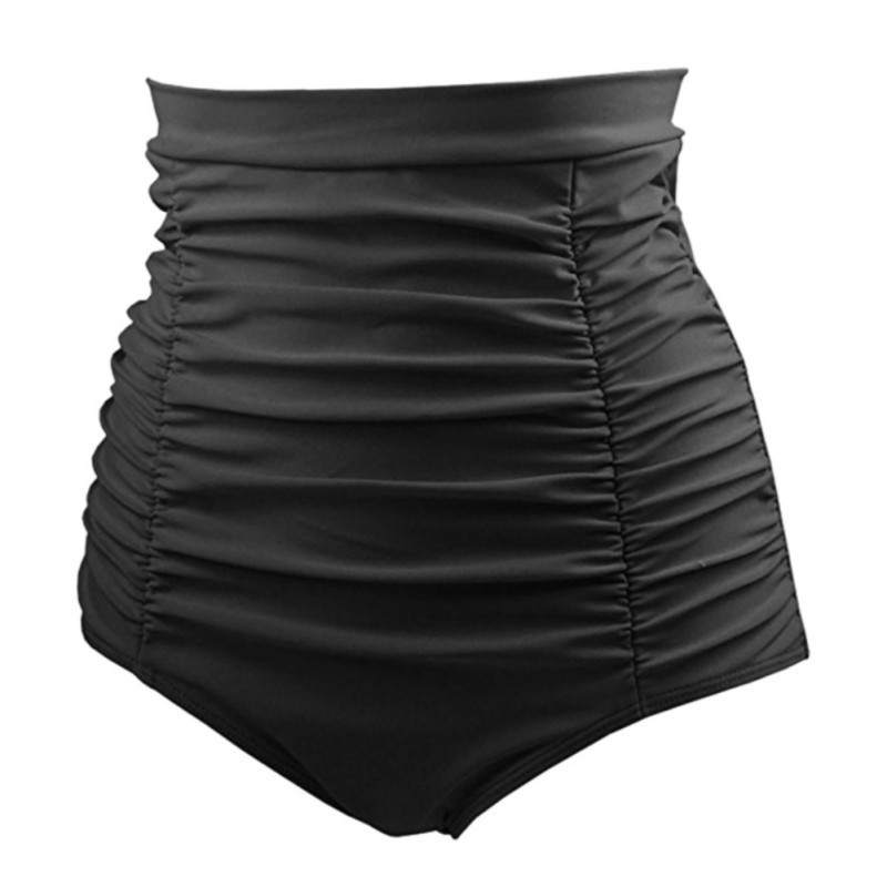 Quần bikini lưng cao màu trơn | BigBuy360 - bigbuy360.vn