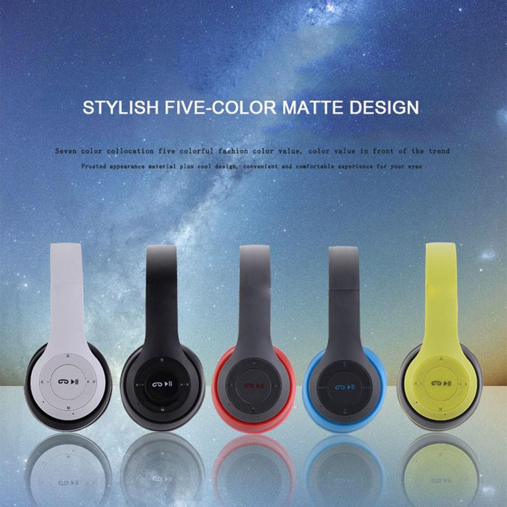 [Mã ELORDER5 giảm 10K đơn 20K] Tai nghe chụp tai cao cấp có khe thẻ nhớ Bluetooth P47 (Đen Đỏ) 1000002735 | BigBuy360 - bigbuy360.vn