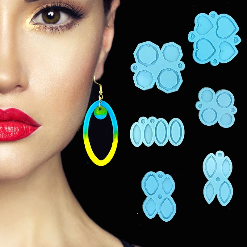 Sa Khuôn Silicon Làm Bông Tai Thủ Công Không Độc Hại