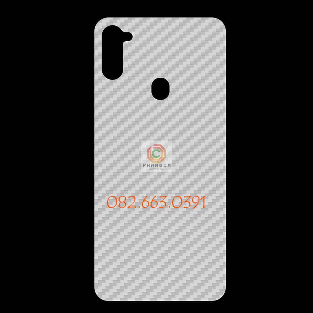 Miếng dán mặt lưng skin carbon Samsung Galaxy M11