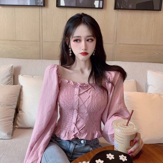 ÁO KIÊU ĐAN DÂY NHÚN EO TAY BỒNG