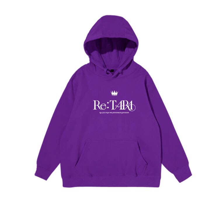 Kpop T-ARA Album Mới Lại Tara Cùng In Áo Thun Chui Đầu Khoác Hoodie Unisex Thời Trang Trang/Mỏng Rời Áo