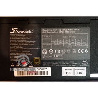 SeaSonic S12II (SS-620GB) PLUS BRONZE cũ