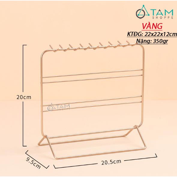 Giá treo phụ kiện trang sức để bàn bằng sắt H-GTPK-01