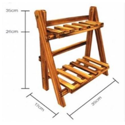 Kệ để cây cảnh 2 tầng, kệ pallet gỗ thông 2 tầng tiện dụng