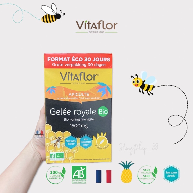 Sữa ong chúa Vitaflor hữu cơ Pháp