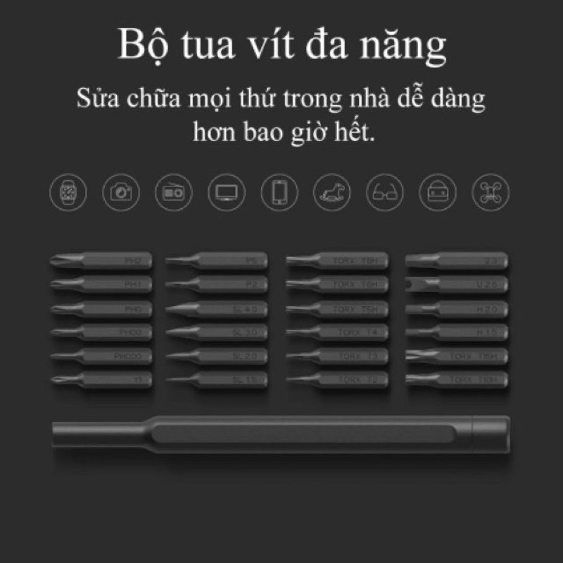 Bộ Tua vít đa năng Mini 24 đầu tua vít trong 1 để sửa chữa đồ dùng