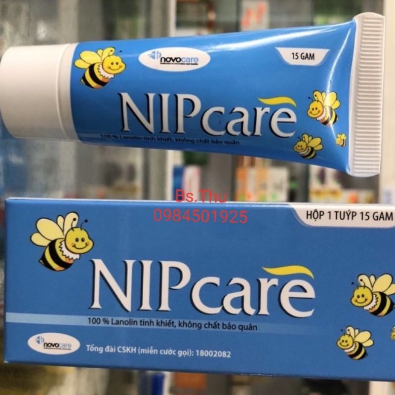 NIP CARE kem bôi nứt đầu ti, hăm tã Nipcare 100% Nanolin tinh khiết chiết xuất từ mỡ cừu Úc