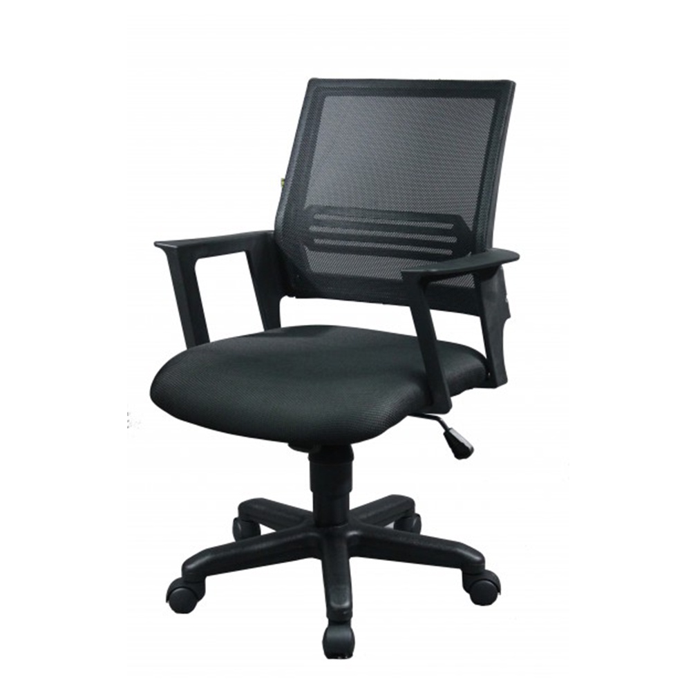 Ghế xoay văn phòng nâng hạ IBIE ID529 chân nhựa lưng lưới có tay