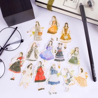 Set 14 sticker cô gái