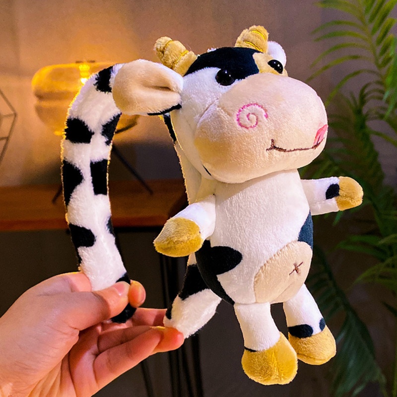 Băng Đô Cài Tóc Hình Bò Sữa Hoạt Hình 3D