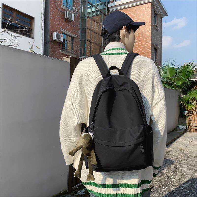 Balo nam, balo nữ giá rẻ thời trang đi học đựng laptop phong cách basic ulzzang Hàn Quốc
