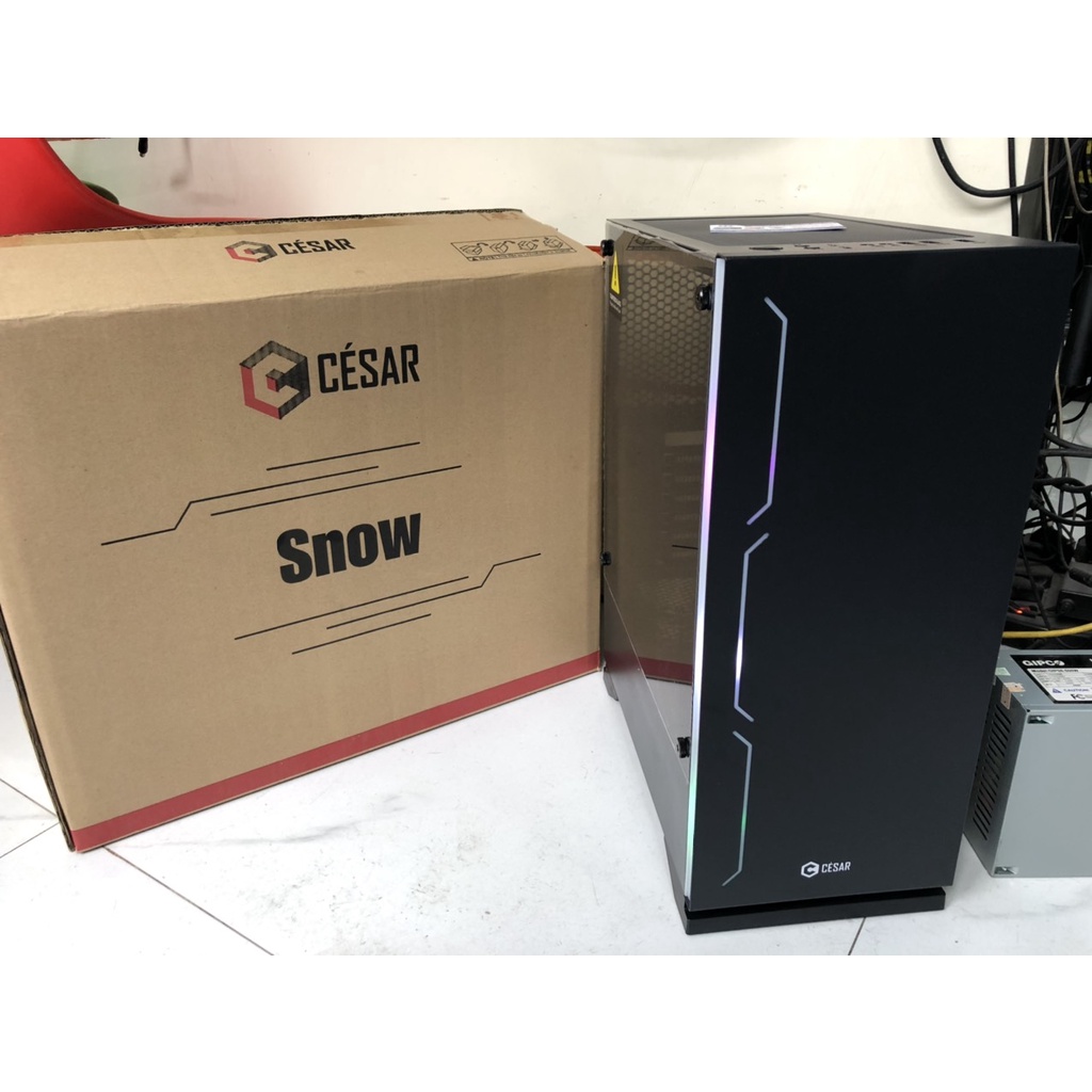 Vỏ case máy tính CESAR SNOW White , Black ATX (No Fan) - CÉSAR SNOW | VIETTECH X19W, X19B Hunter (No Fan)