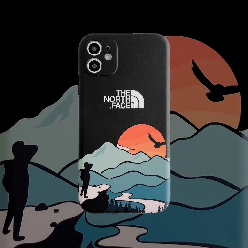 iPhone12 12Promax 12Mini Ốp điện thoại silicone nhám in hình The North Face cho Iphone 7plus 8 + X Xr Xsmax 11 11promax | BigBuy360 - bigbuy360.vn