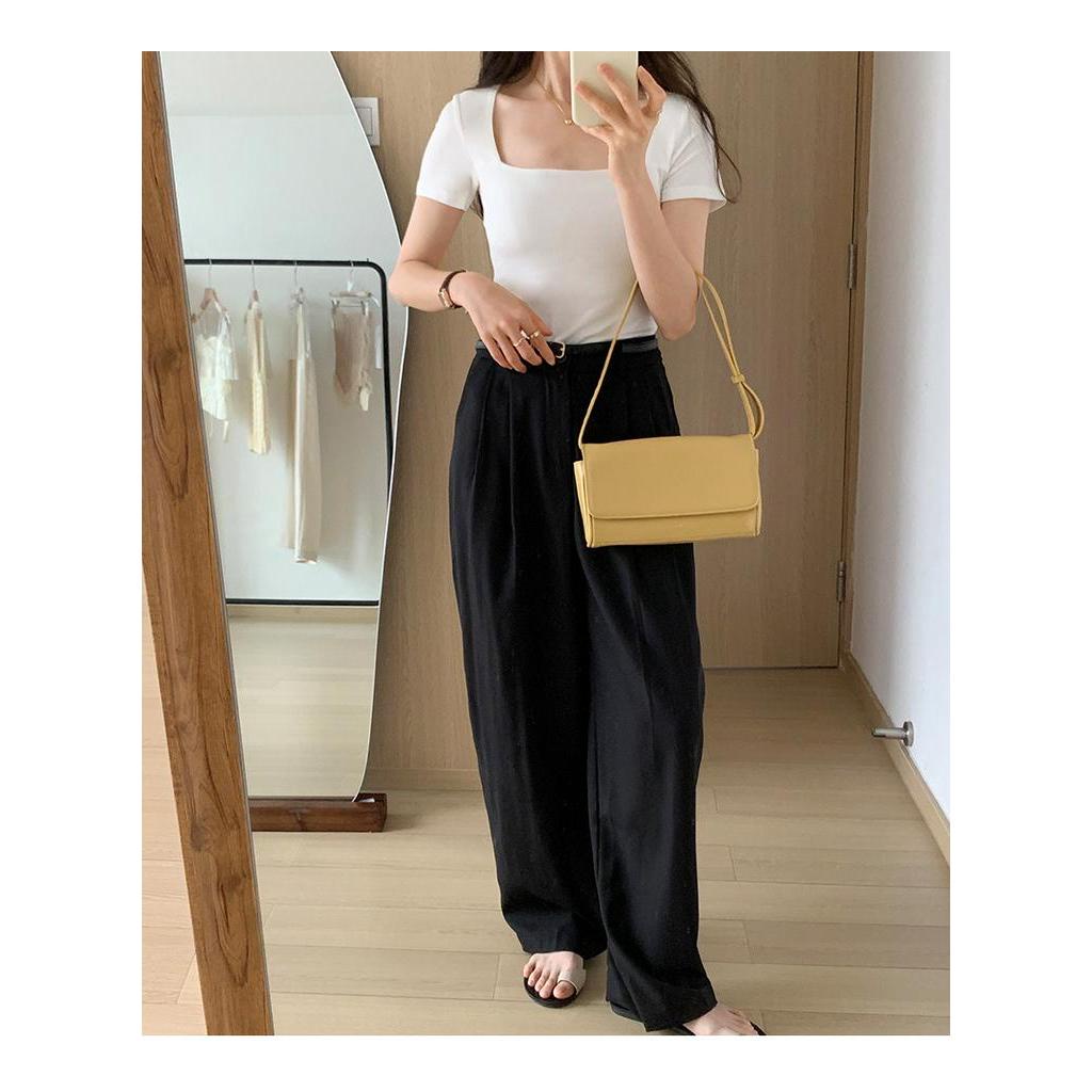 Áo Thun Cổ Vuông Dáng Ôm Thời Trang Dành Cho Nữ 62943