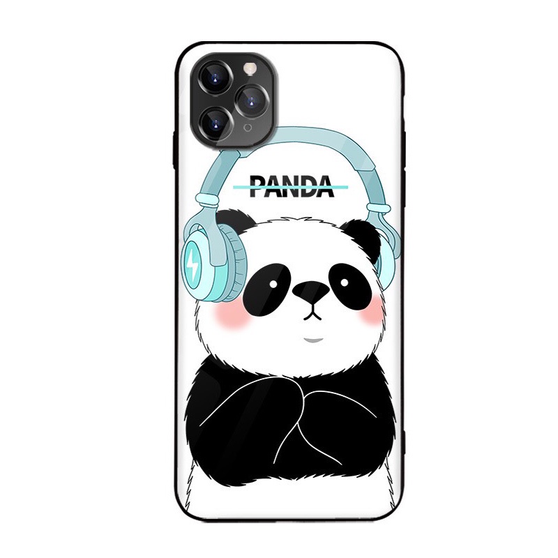 Ốp đôi kính iphone Panda cho iphone 6 s plus 7 8 plus Xr X s max 11 11 pro max 12 mini 12 pro max Se2