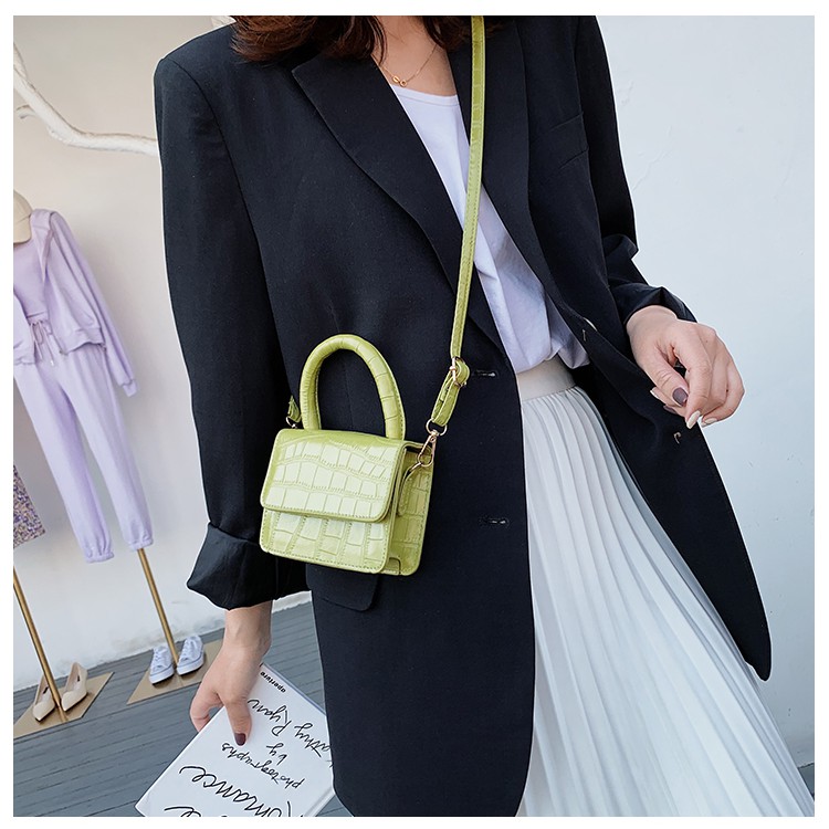 Túi đeo chéo mini màu sắc xinh xắn cho nữ