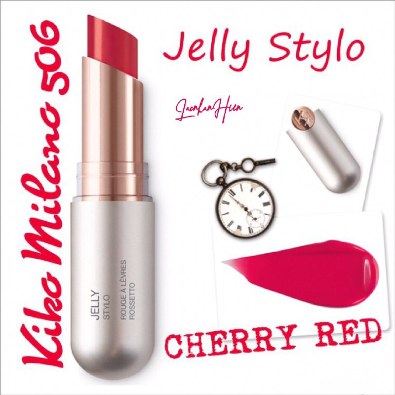 SON DƯỠNG BÓNG KIKO MILANO ❤ KIKO MILANO JELLY STYLO (Màu 506 - Đỏ cherry - Cherry Red)