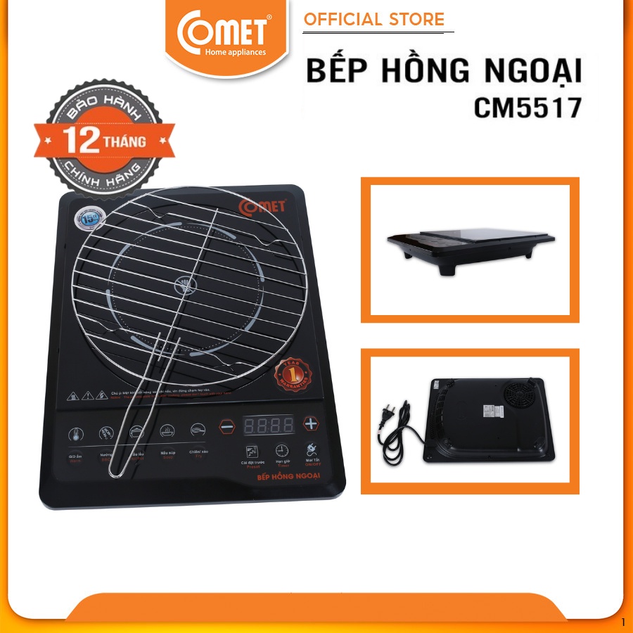 [Mã ELCM81 giảm 8% đơn 800K] Bếp hồng ngoại Comet CM5517