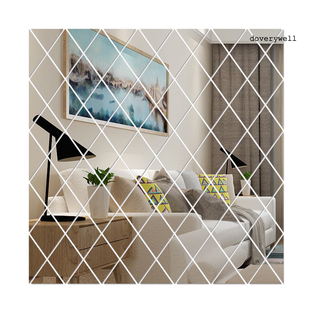 17 / 32 / 58 Miếng Gương Dán Tường Chống Thấm Nước