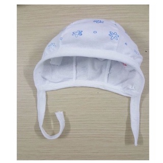 set 5 mũ sơ sinh buộc dây cho bé