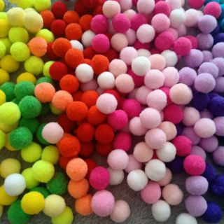 Pom pom Quả bông tròn 0.9-3cm len bom bom